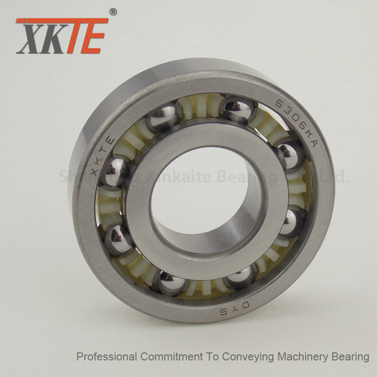 Nylon 6-6 Cage Ball Bearing cho khai thác mỏ vành đai băng tải Idler