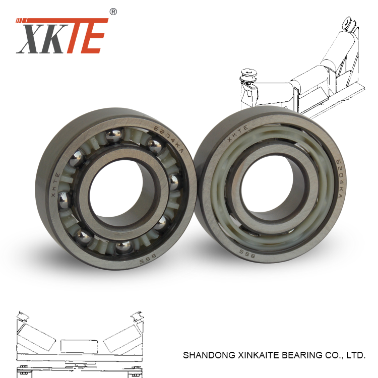 Cao su niêm phong Nylon Cage Ball Bearing 6204