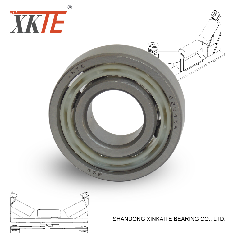 Cao su niêm phong Nylon Cage Ball Bearing 6204