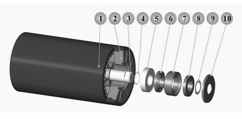 Công nghiệp khai thác than TD75 / Dtii Băng tải các bộ phận con lăn