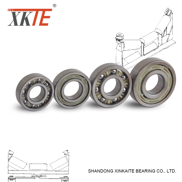 Cao su niêm phong Nylon Cage Ball Bearing 6204